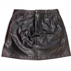 Vintage y2k G+G Rave Faux Leather Mini Skirt NWT